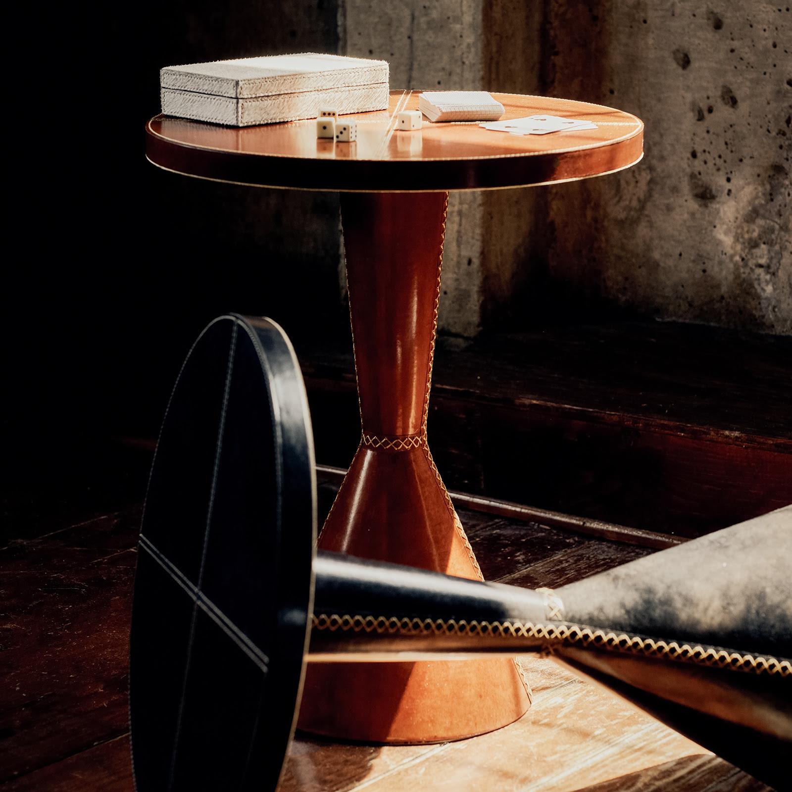 Gabe Leather Accent Table | Regina Andrew Detroit